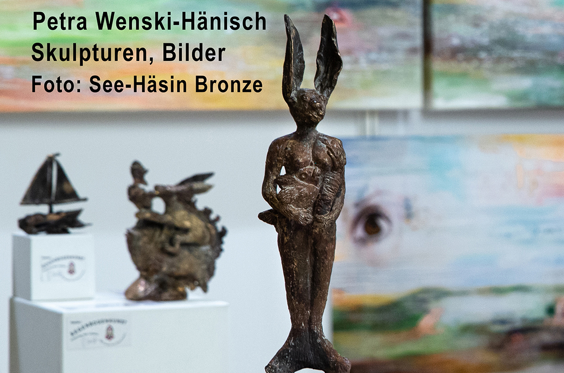 Bronzeskulptur Seehas von der Künstlerin Petra Wenski-Hänisch. Foto: Nico Hänisch