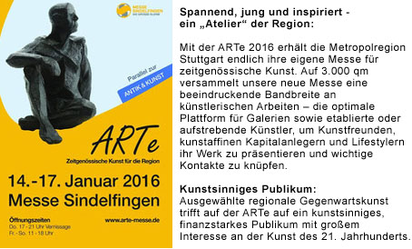 Einladung von Petra Wenski-Hänisch zur ARTe Sindelfingen 2016.