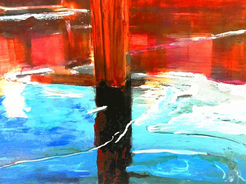 Gemälde von Farah Zimmermann bei der Kunst am See-Hafen 2025