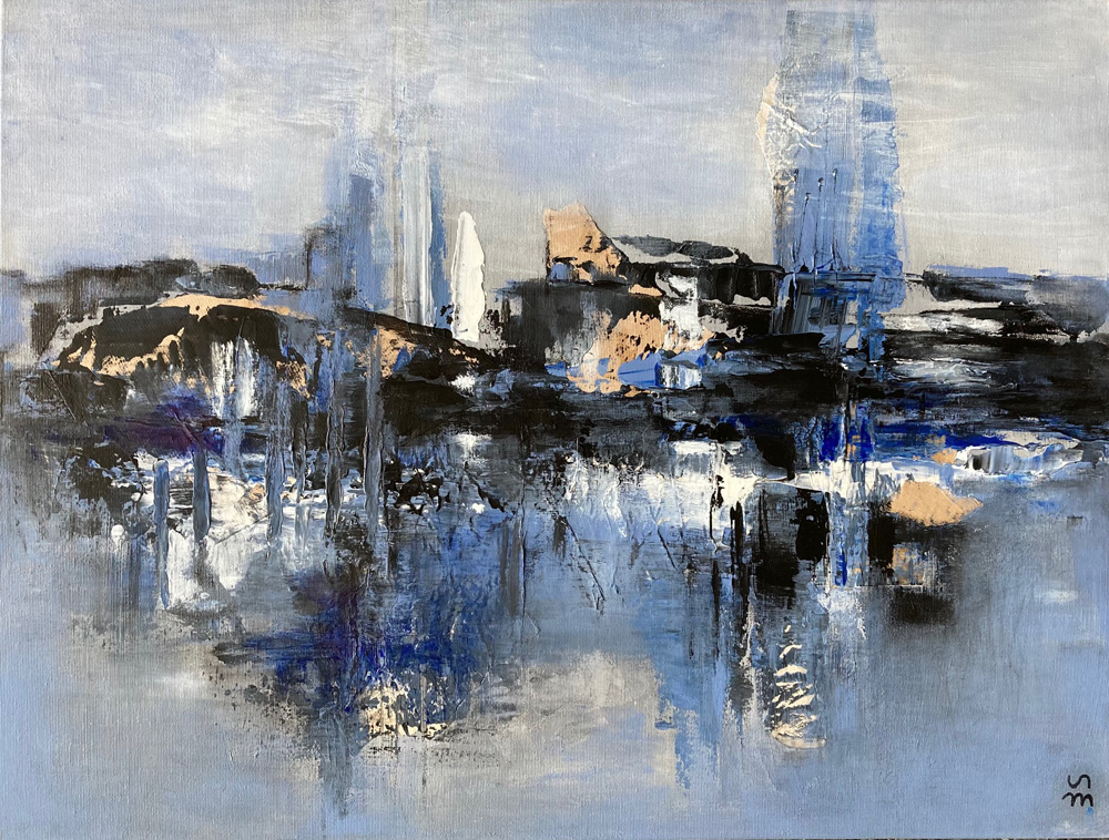 Gemälde von Sibylle Karola Möller bei der Kunst am See-Hafen 2025