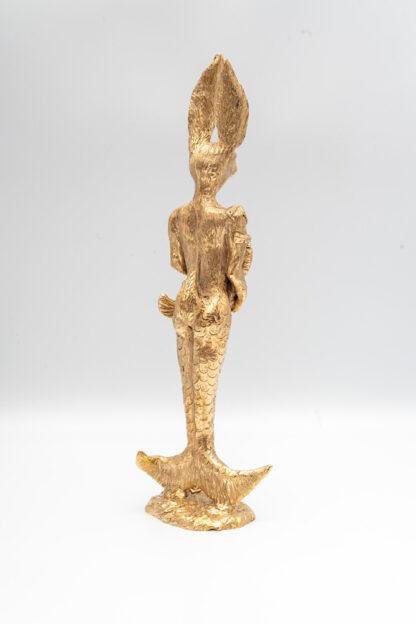 See-Häsin | Bronze, stehend, poliert, Rückansicht | Petra Wenski-Hänisch