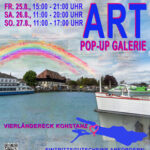 Werbeplakat ART Pop-Up-Gallerie Kunst am See-Hafen 2023