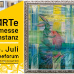 Werbebanner für den Auftritt der Künstlerin Petra Wenski-Hänisch auf der ARTe Konstanz 2024