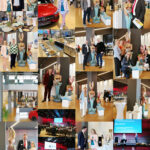 Collage mit Besuchern des Unternehmerfrühstücks am Stand von Petra Wenski-Hänisch