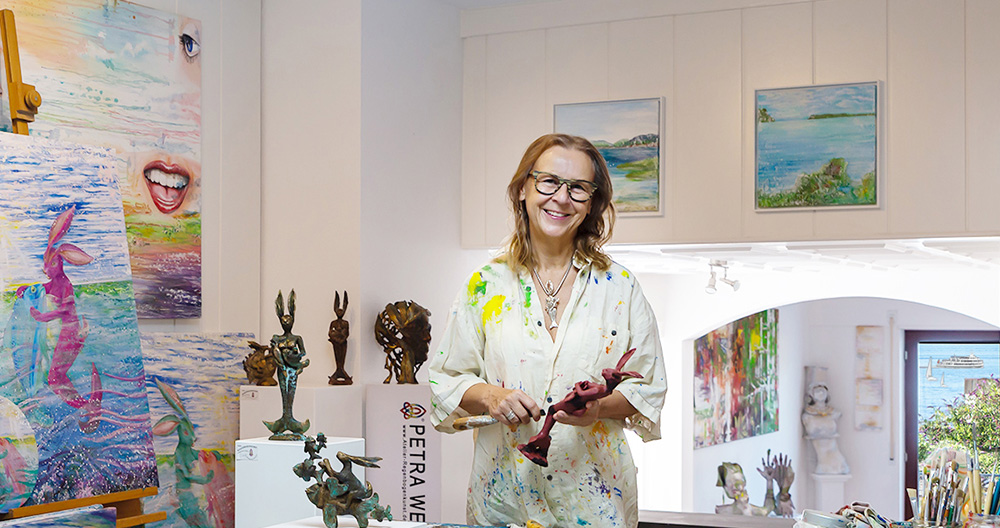 Atelier Künstlerin Petra Wenski-Hänisch in Konstanz Dingelsdorf | See-Häsin
