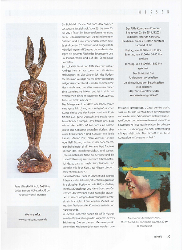 Die See-Häsin bei Artprofil im Rahmen der ARTe Vorberichterstattung 2021