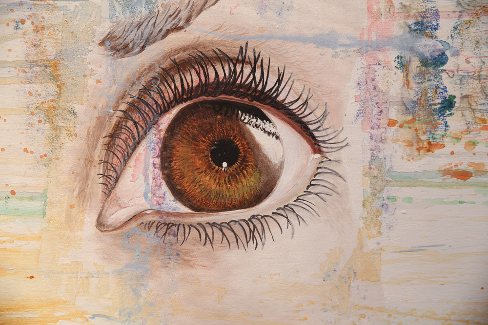 Auge gemalt | Künstlerin Petra Wenski-Hänisch | Acryl auf Leinwand