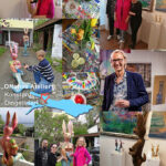 Collage mit Bildern des Offene Ateliers bei Kunst-Energie-Regenbogen in Konstanz Dingelsdorf