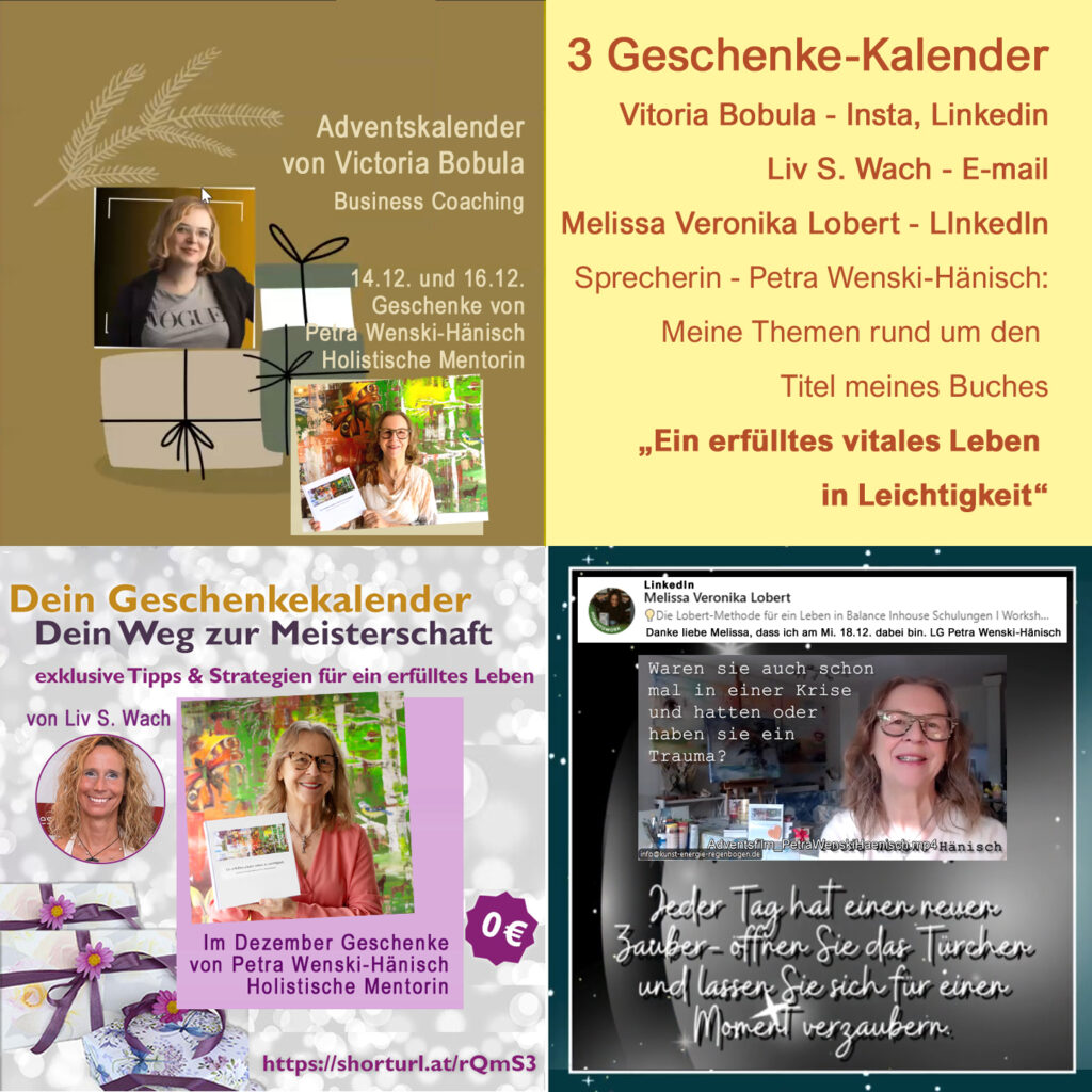 Geschenke-Kalender im Jahr 2024 mit der Holistischen Mentorin Petra Wenski-Hänisch