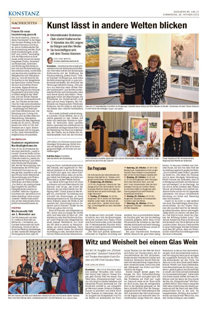 Südkurier zur IBC Kulturwoche 2023