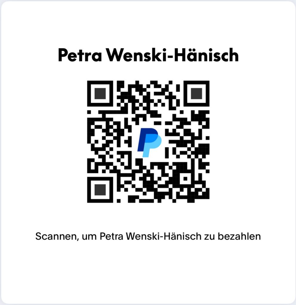 QR Code PayPal | Petra Wenski-Hänisch | info@kunst-energie-regenbogen.de