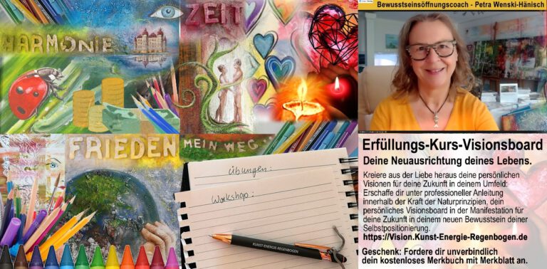 Grafik zum Erfüllungs-Kurs-Visionsboard | Coachin Petra Wenski-Hänisch