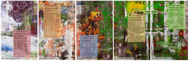 Lebensenergie-Minigemälde mit Motivationstext | Coachin und Künstlerin Petra Wenski-Hänisch