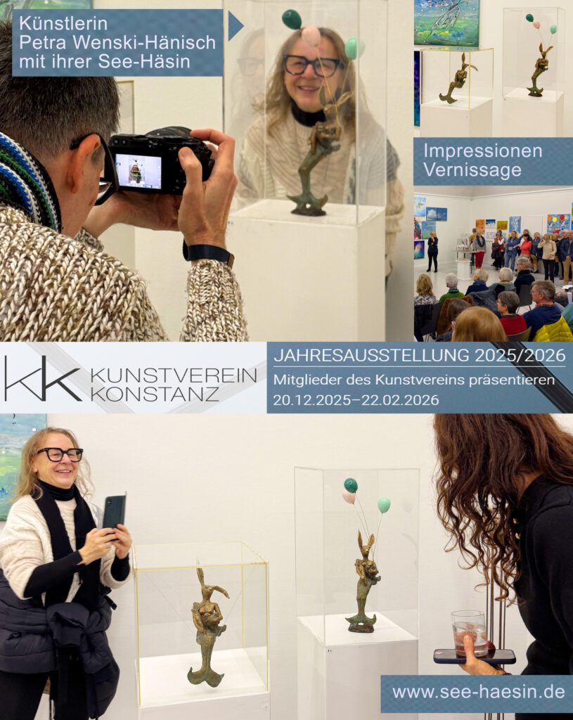 Collage Ausstellung Kunstverein Konstanz 2026 | In die Lüfte | See-Häsin | Petra Wenski-Hänisch